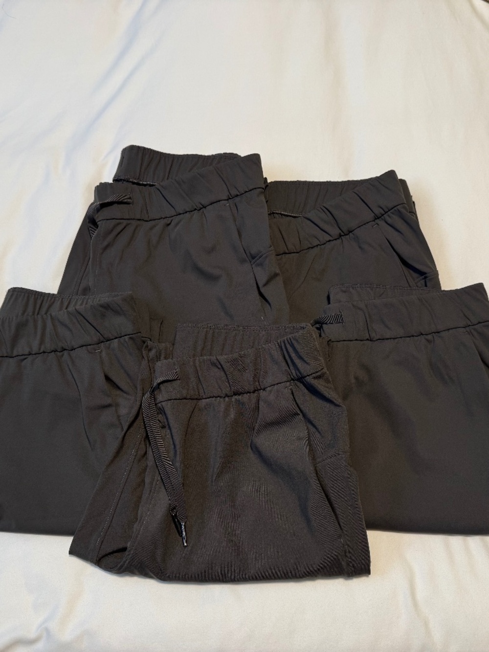 Bundle of five CRZ YOGA stretch drawstring 7/8 pants 27” Medium